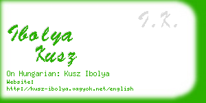ibolya kusz business card